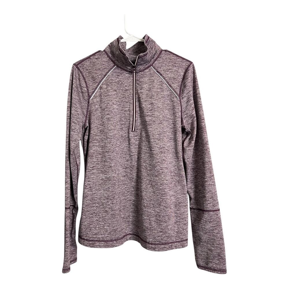 Z by Zella Athletic Jacket Pullover Half Zip Maroon Heathered L Large Athleisure
